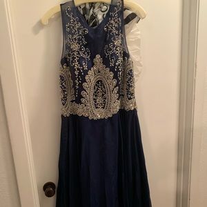 Navy blue prom dress